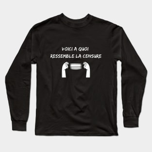 Voici a quoi ressemble la censure illustration avec un masque Long Sleeve T-Shirt